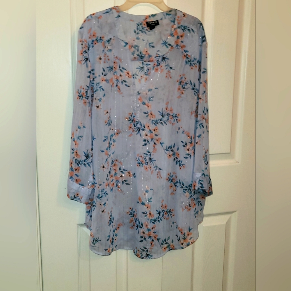 Torrid harper floral blouse tunic